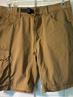 Merrell Men's Tan Cargo Shorts with Built-In Webbing Belt
